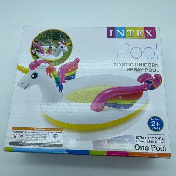 Intex Pool Mystic Unicorn Spray Pool New In Box 2+ Years - Picture 1 of 8